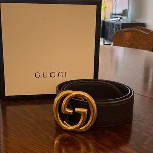 Authentic GUCCI Brown Leather belt